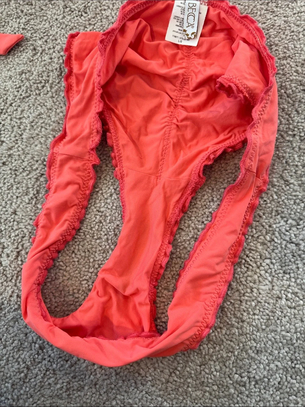Becca | Coral Pink Two-Piece Swim Set